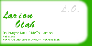 larion olah business card